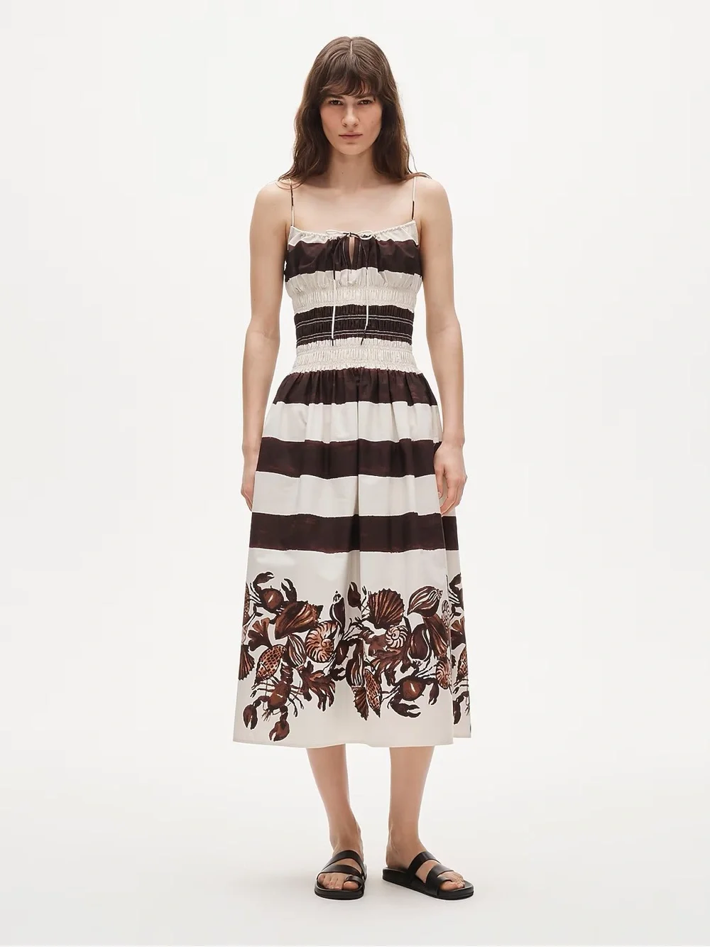 J. Crew Reverie dress in lobster & seashell print